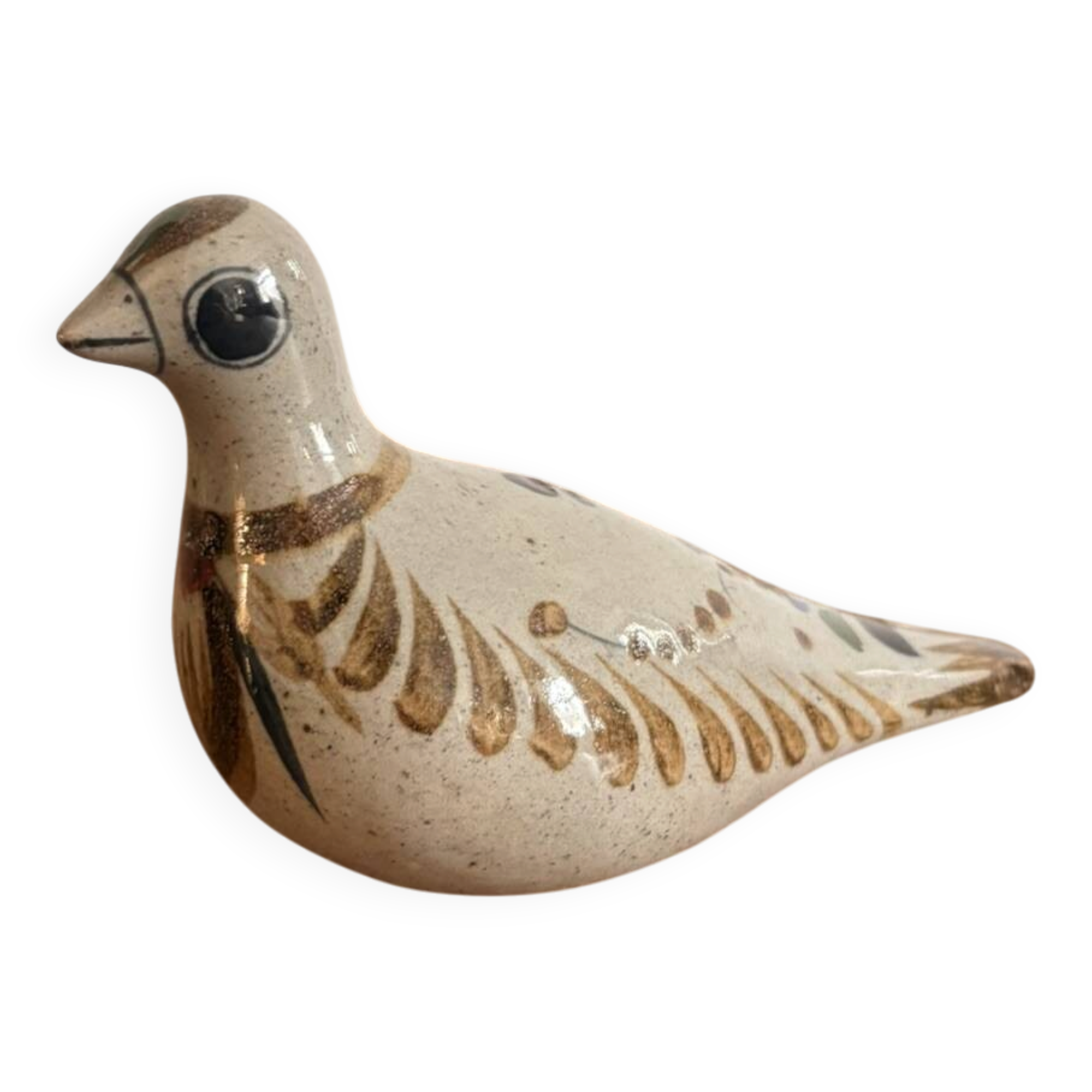 Bird sculpture Enamelled stoneware Canelo Petatillo Tonala Jalisco Mexico