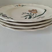 Vintage Longchamp plates – "Tulips" model – 1950s-60s