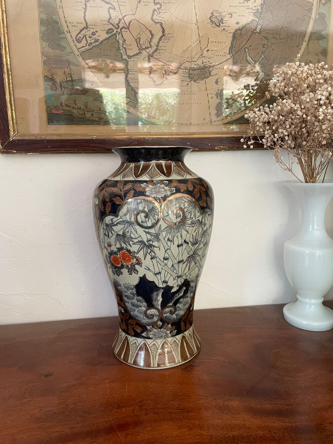 Paire de vases émail craquelé