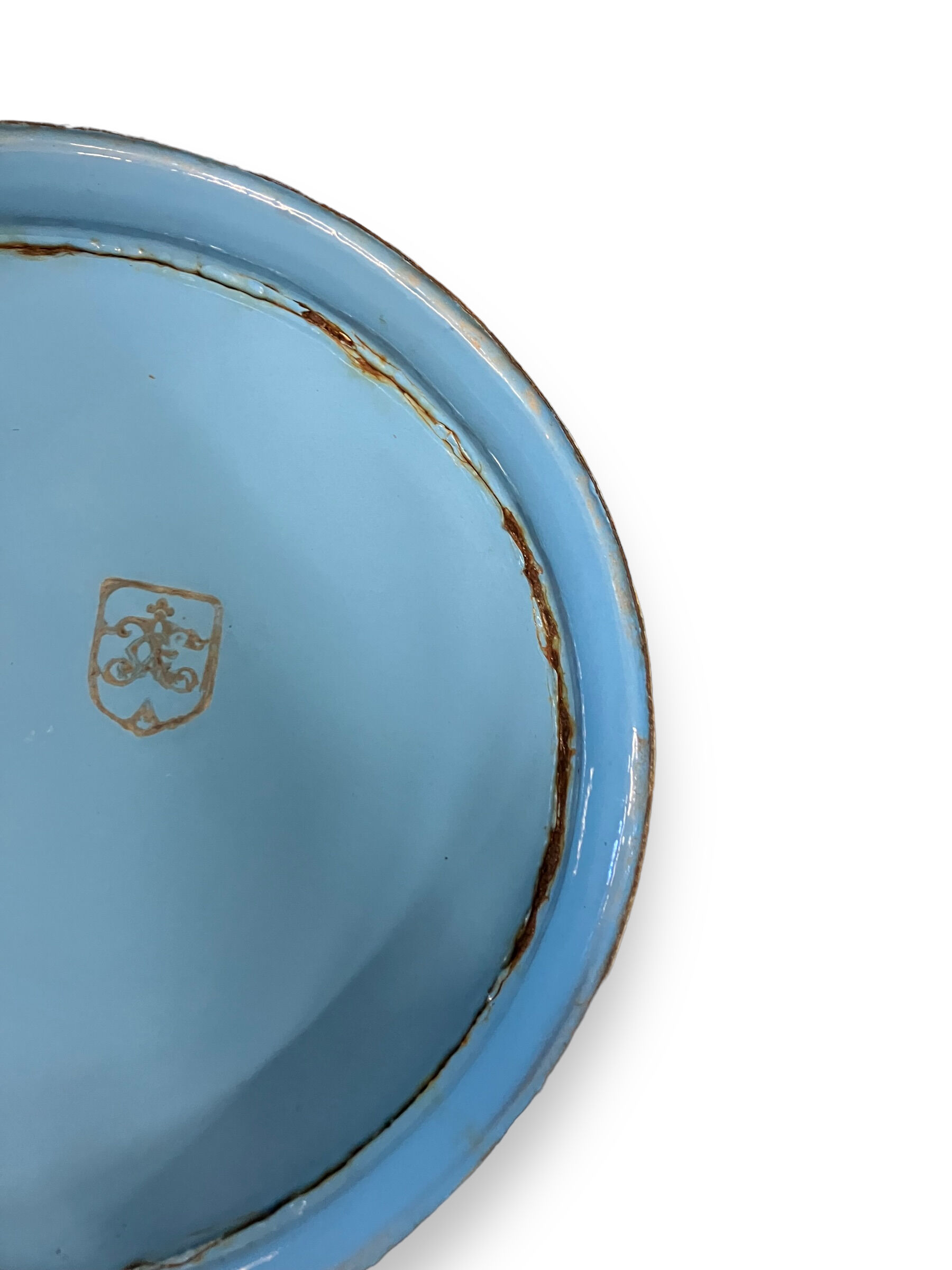 Planter In Early Painted Enamelled XIXth Signed E. Corrier