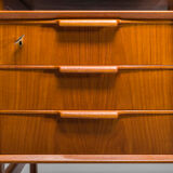 Model 75 Teak Desk by Gunni Omann for Omann Jun Furniture Factory, 1960s