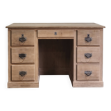 Desk in solid elm with natural airbrushing