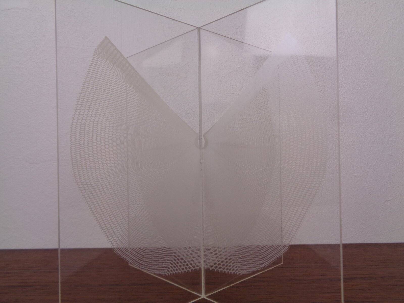 German Wing Object Sculpture in Acrylic Glass by Heinz Mack, 1980