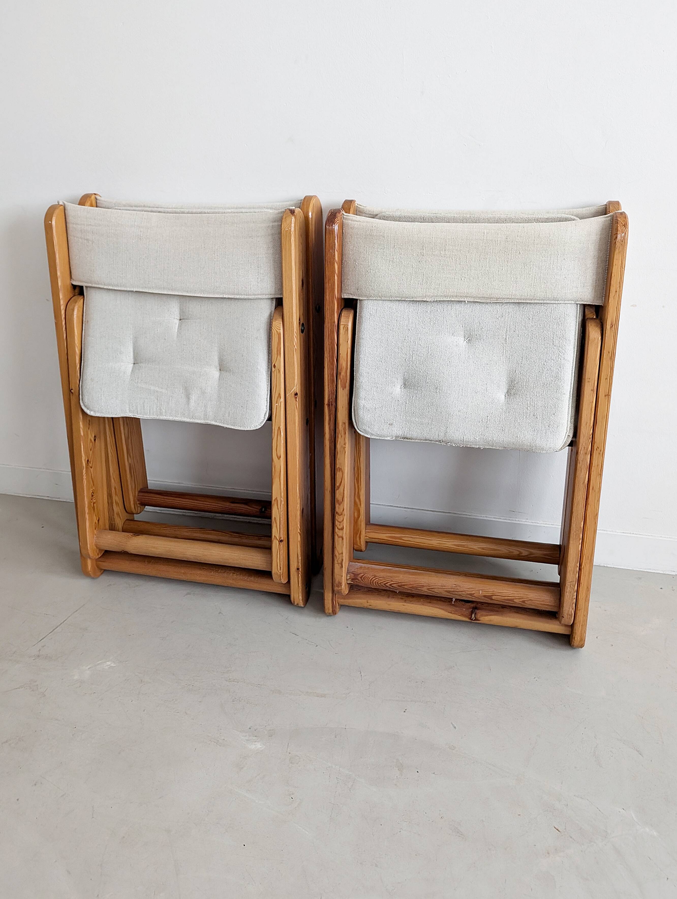 Set of 4 'Kon-Tiki' Folding Chairs by Gillis Lundgren for IKEA 1970s