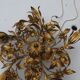 Vintage chandelier in gilded metal