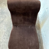 Pair of brown corduroy armchairs