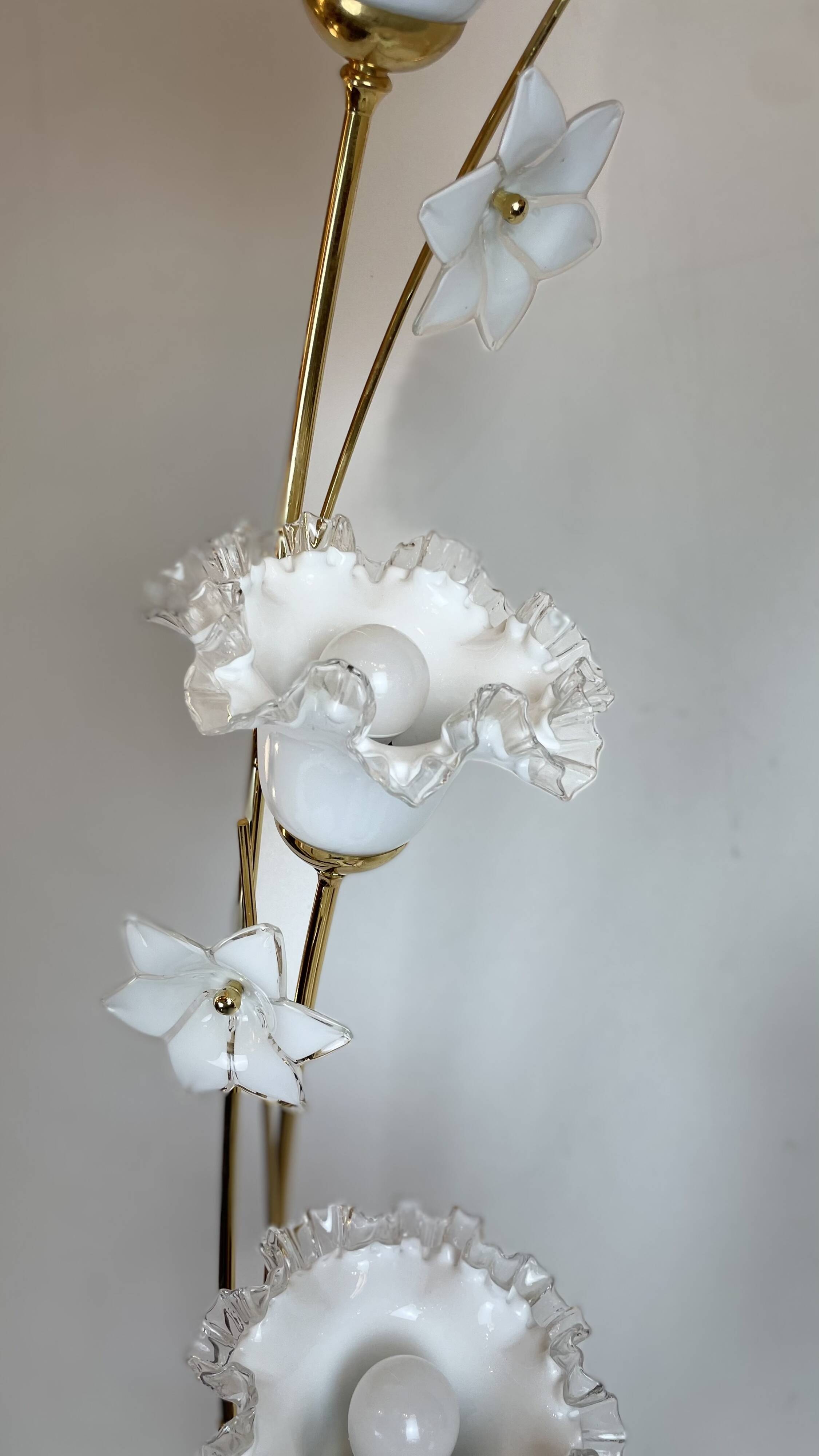 Golden Murano Floor Lamp, 1980s
