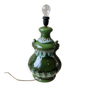 Lampe en céramique vert