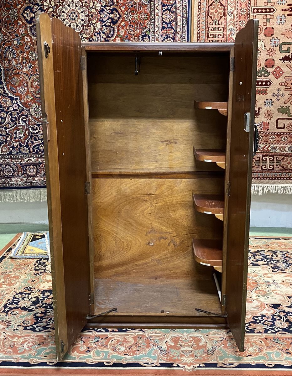 Art Deco student cabinet in walnut
