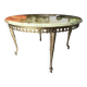 Accent coffee table in marble and brass