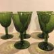 Set of 5 antique blown glass bubble glasses.