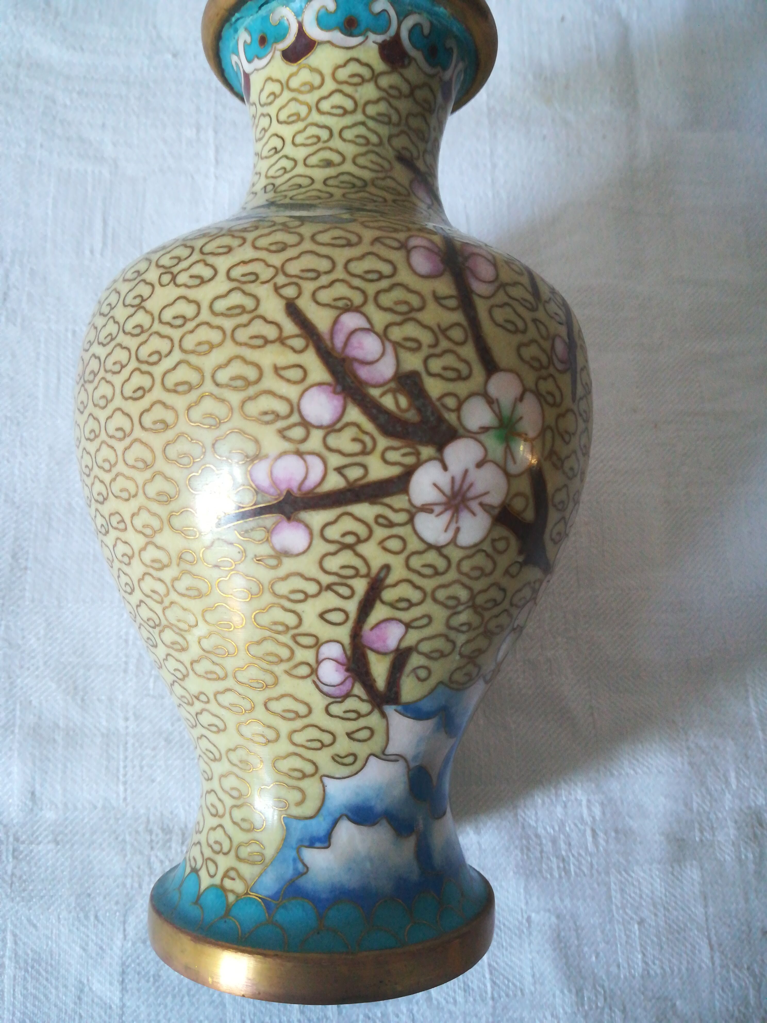 Enameled vase