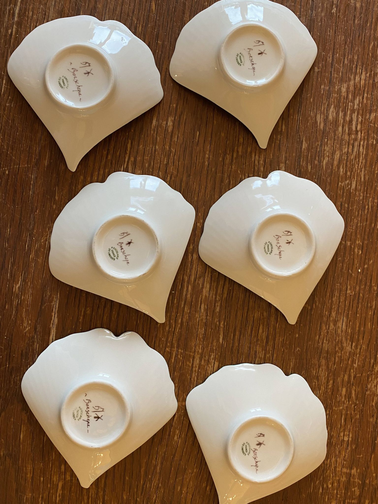 6 Hand Painted Limoges Porcelain Cups and Saucers