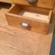 Antique solid oak desk with steps – 5 drawers