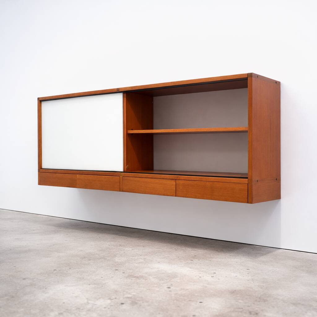 Immense teak library wall