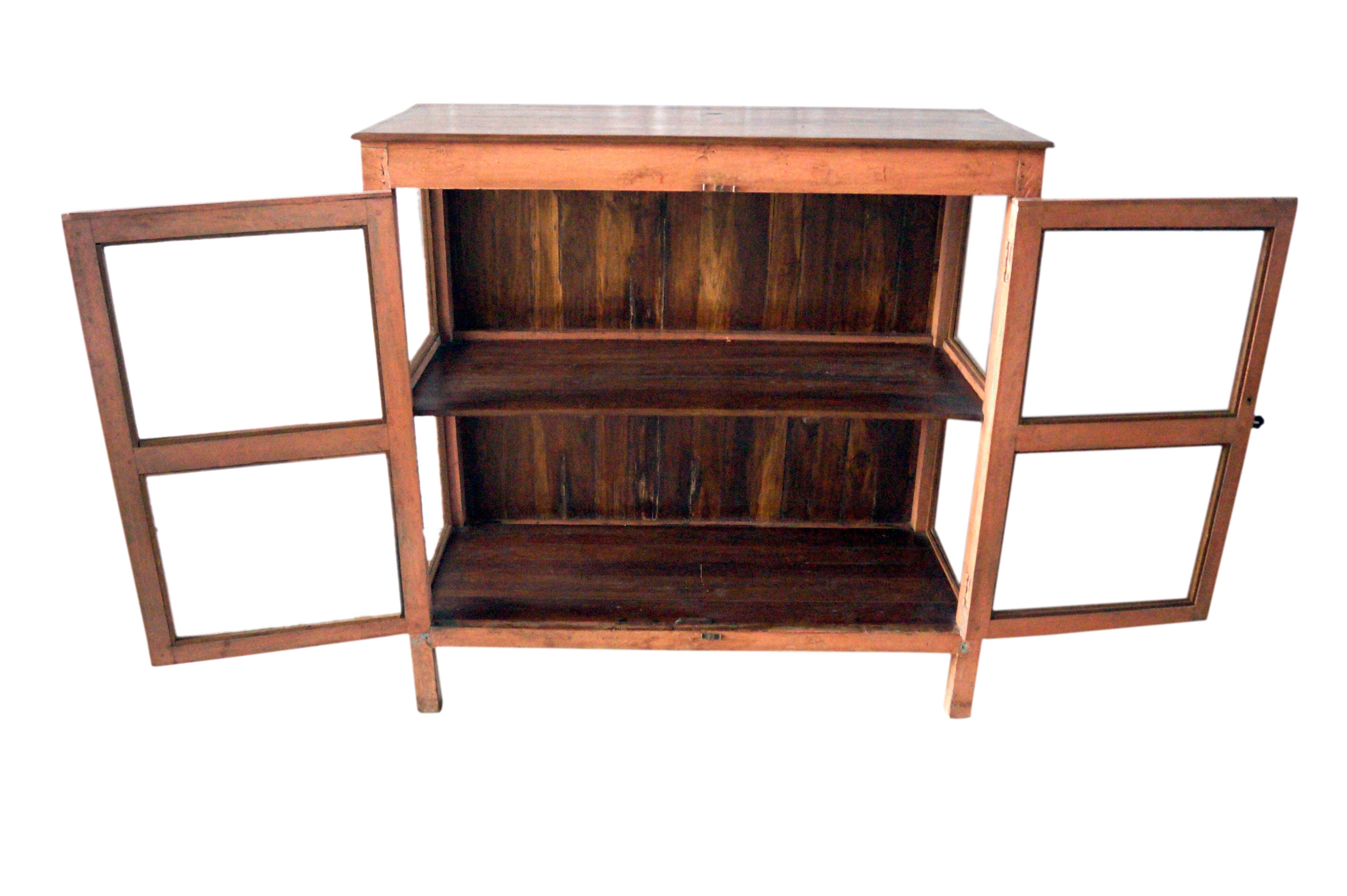 Teak glass buffet