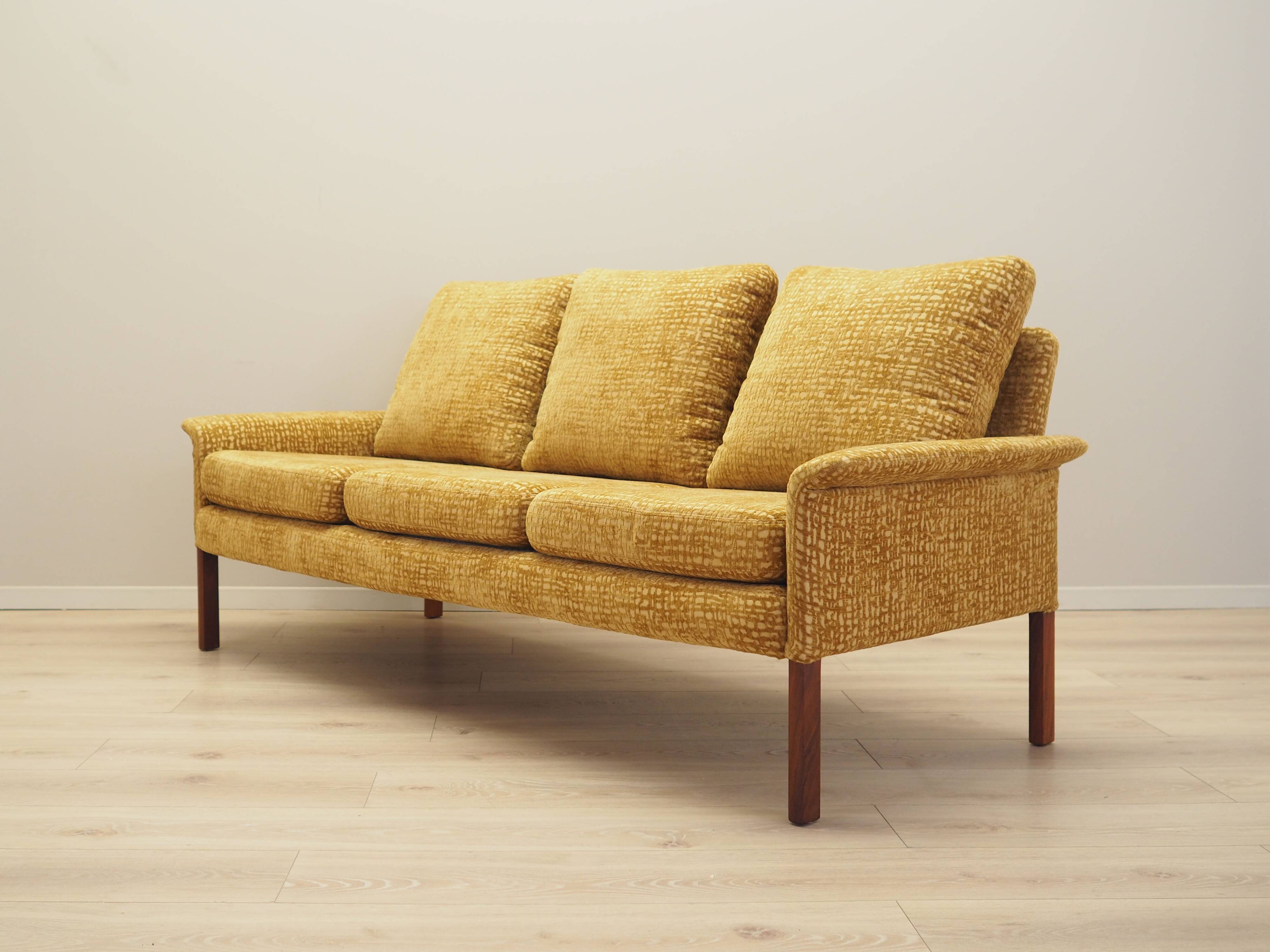 Mustard sofa, Danish design, 1960s, designer: Hans Olsen