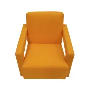 20th Century Thomas Rietveld Orange Wool Fabric Pair Of Utrecht Armchairs 1
