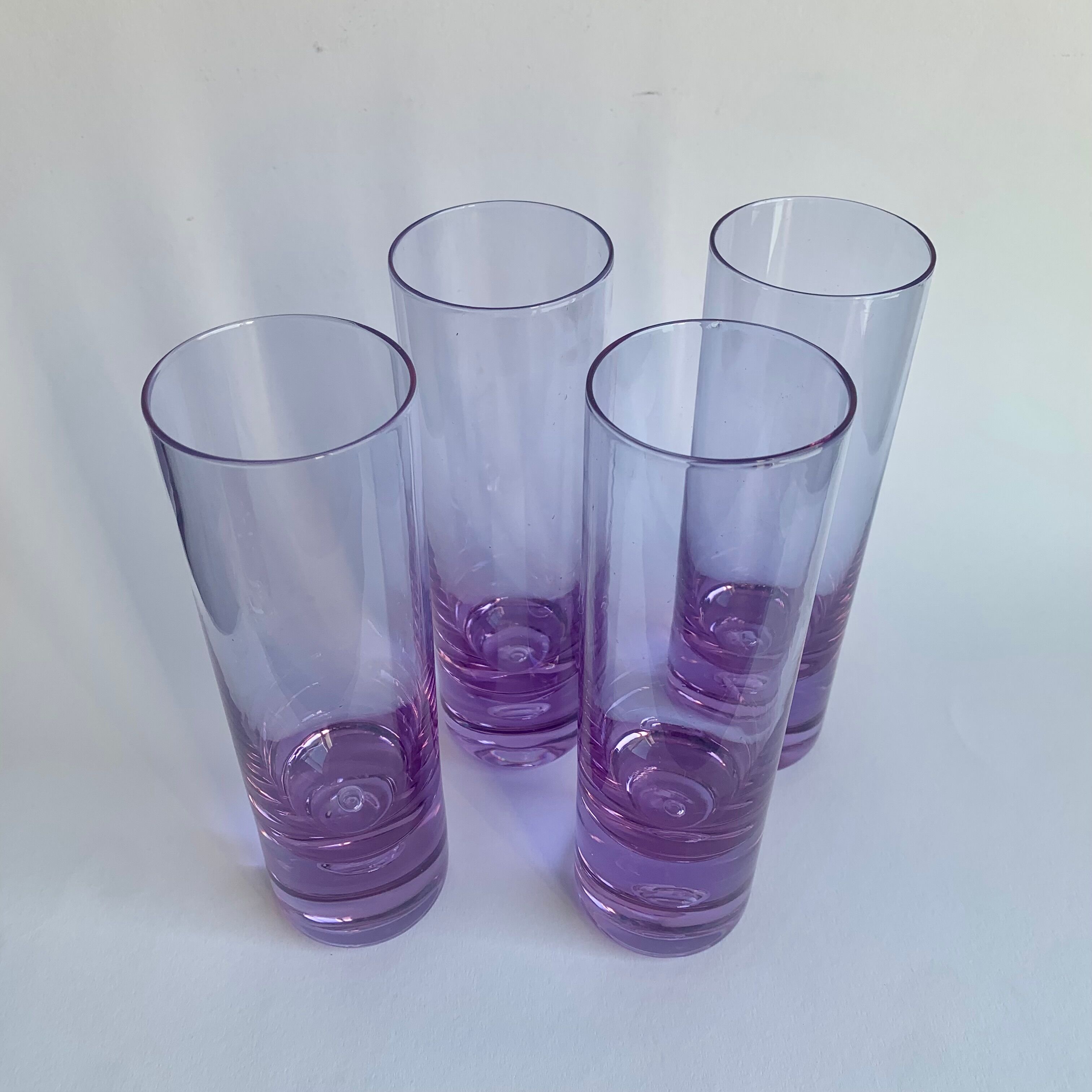 Ensemble de 4 verres Alexandrit conçus par Sergio Asti pour Arnolfo di Cambio.