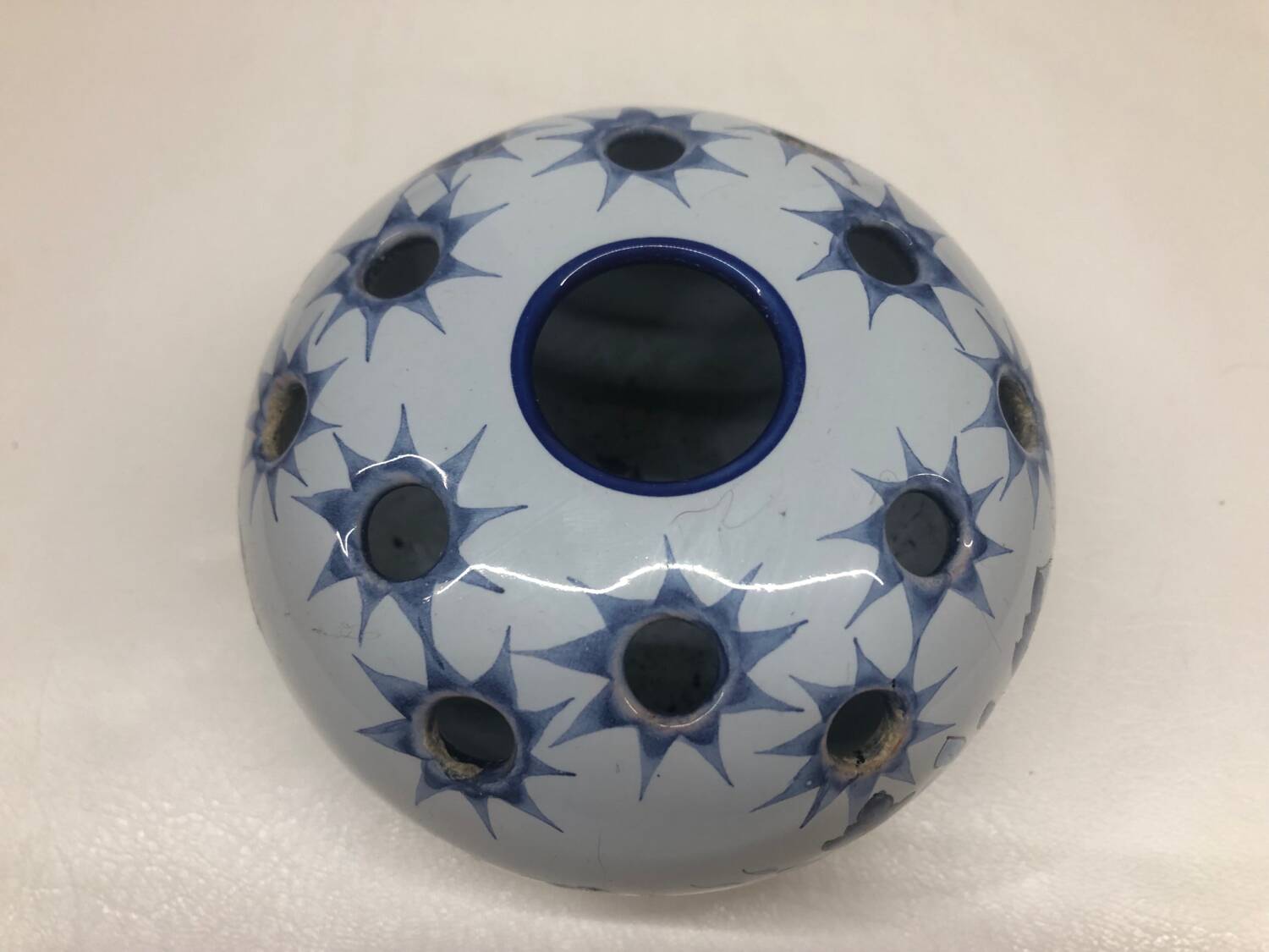 Nevers ceramic flower vase by JM Montagnon