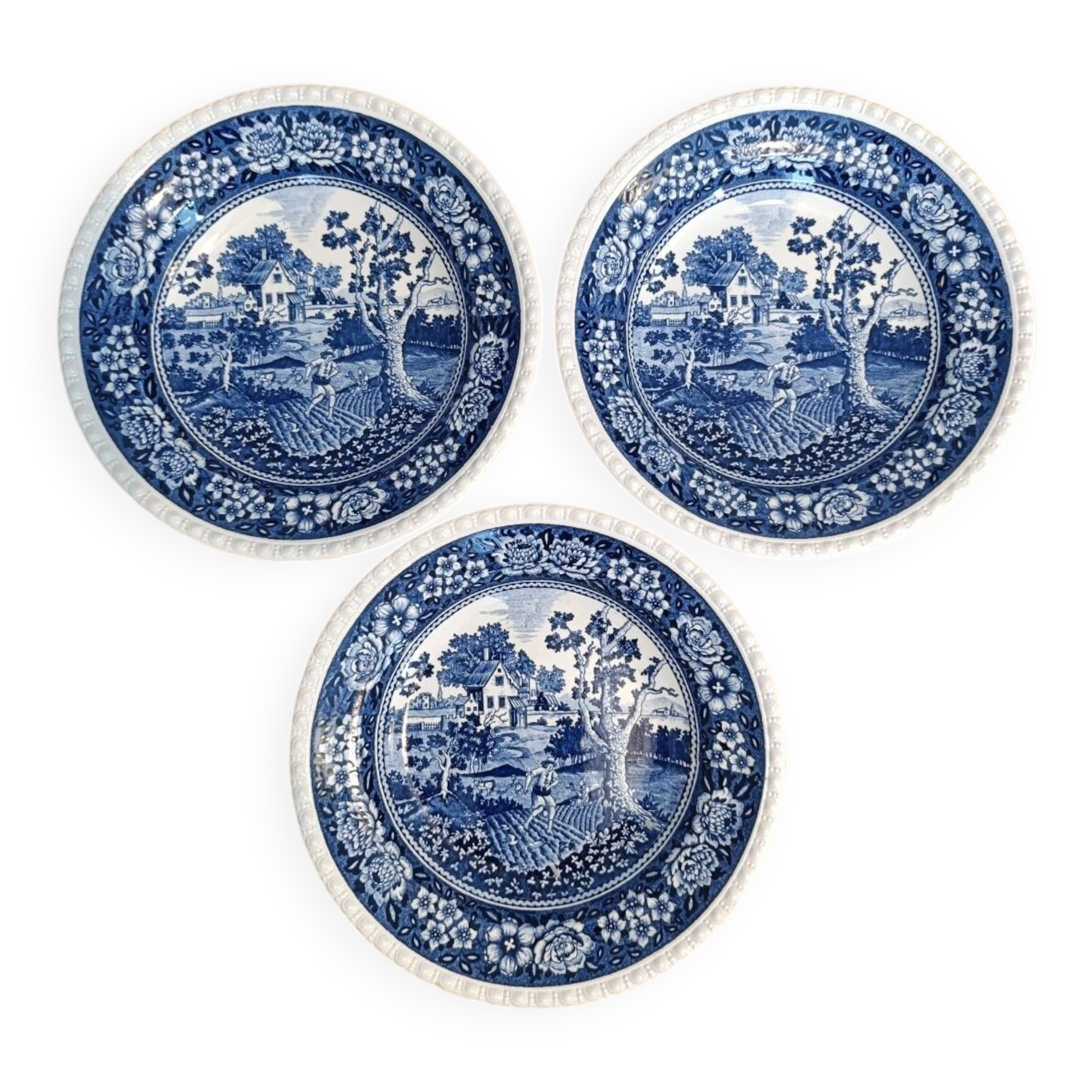 Set of 3 Villeroy & Boch Rusticana soup plates - With defects