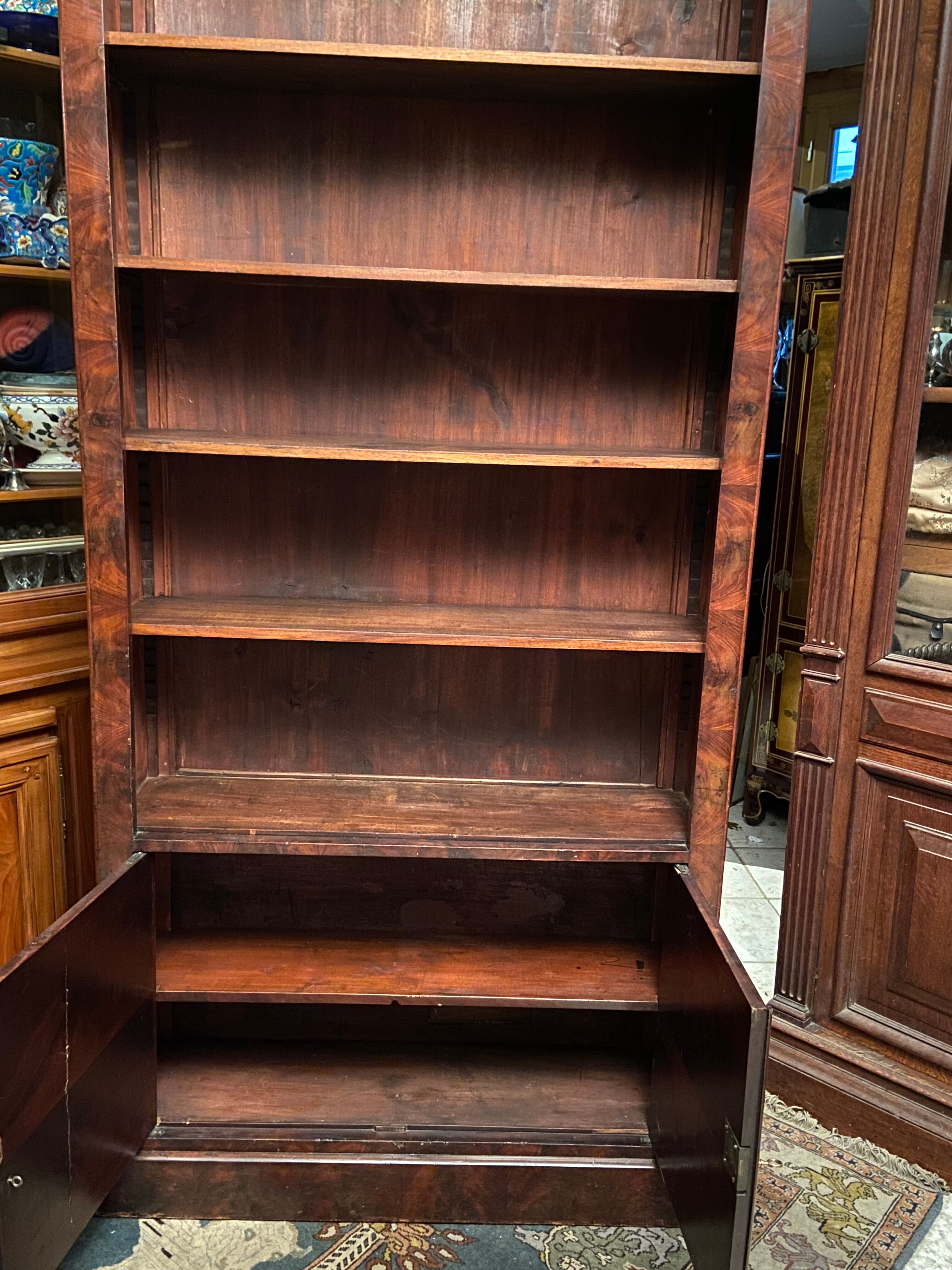 Fine mahogany library of the 1830s Louis-Philippe
