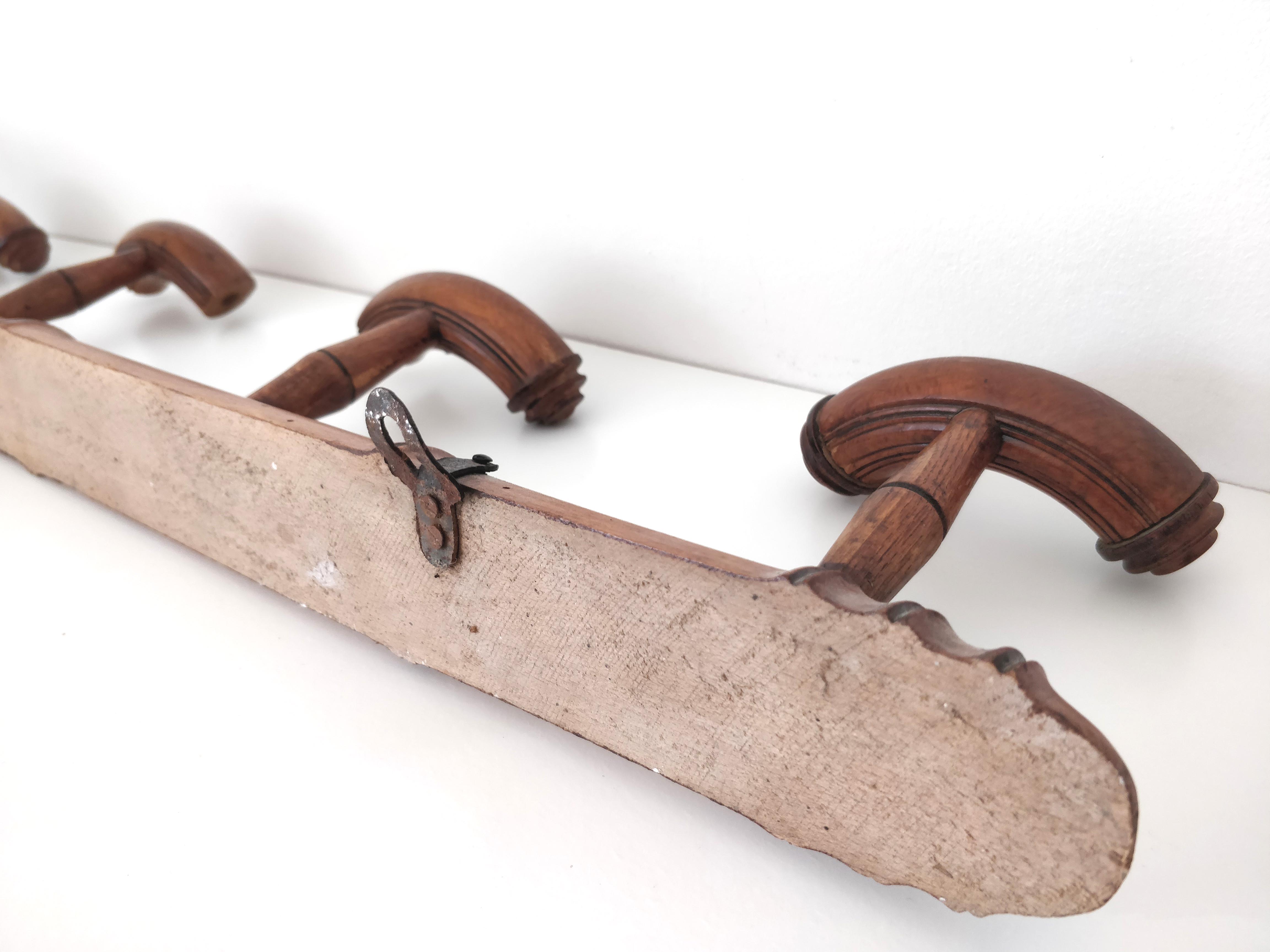 Bamboo-style wooden patère