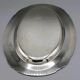 Very beautiful oval flat serving platter in silvered metal gallia coqui decoration