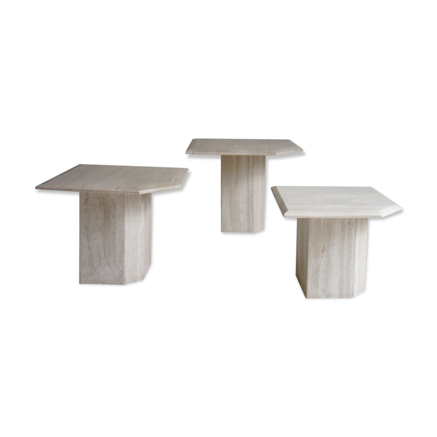 Italian travertine table set