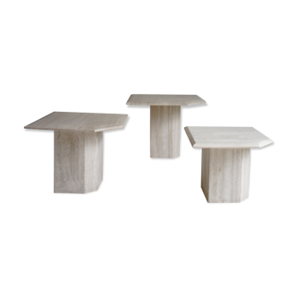 Italian travertine table set