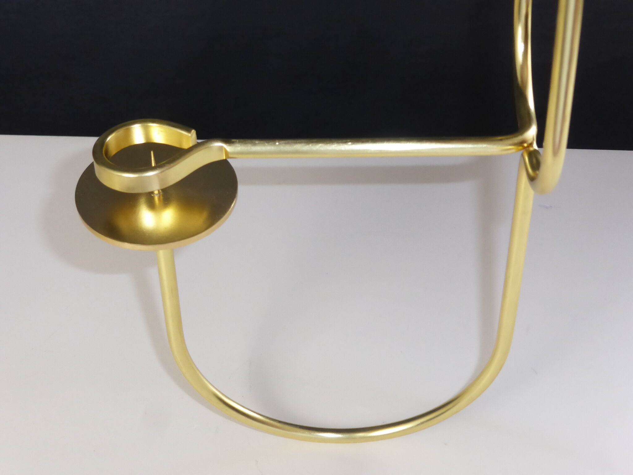 3 candle holders design sleek model, hanging in gold metal