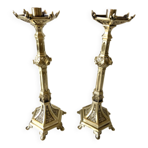 Paire d'Anciens Chandeliers