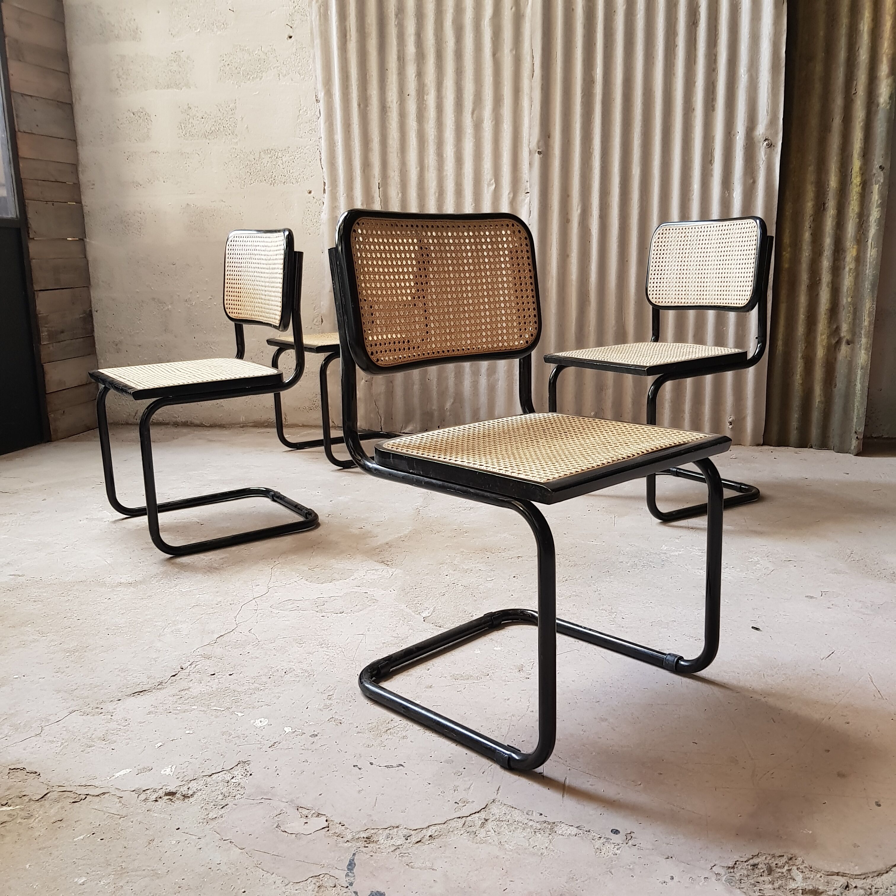 4 chairs Cesca b32 by Marcel Breuer