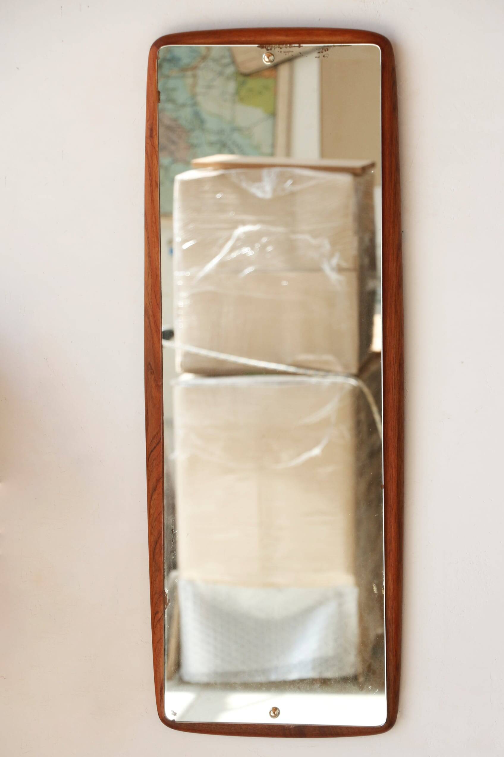 Vintage Scandinavian teak mirror – 1960s - 14.09.23.06