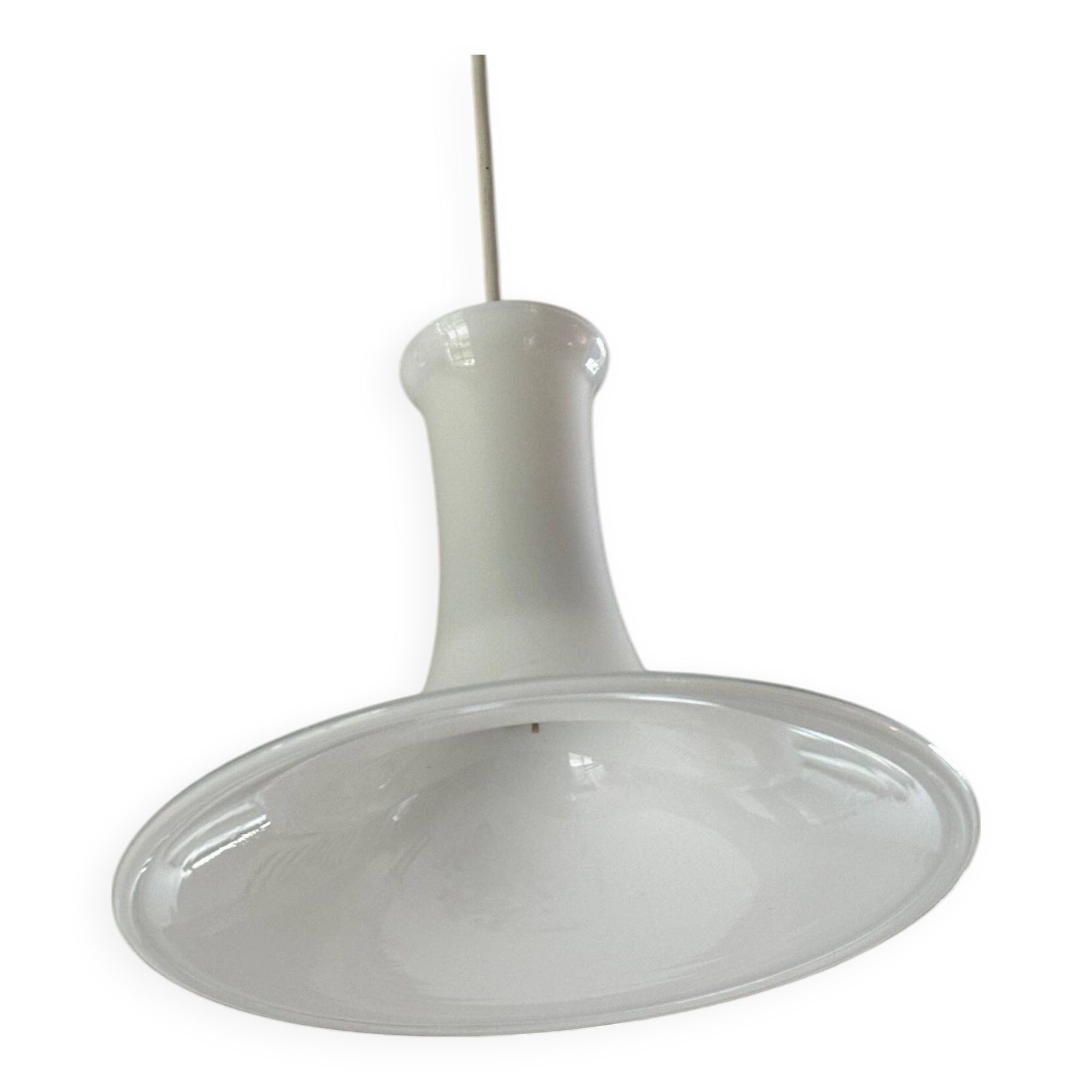 opaline pendant light - Sweden, 1970s