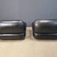 Set of black leather lounge chairs by Sapporo for Mobil Girgi, 1970s