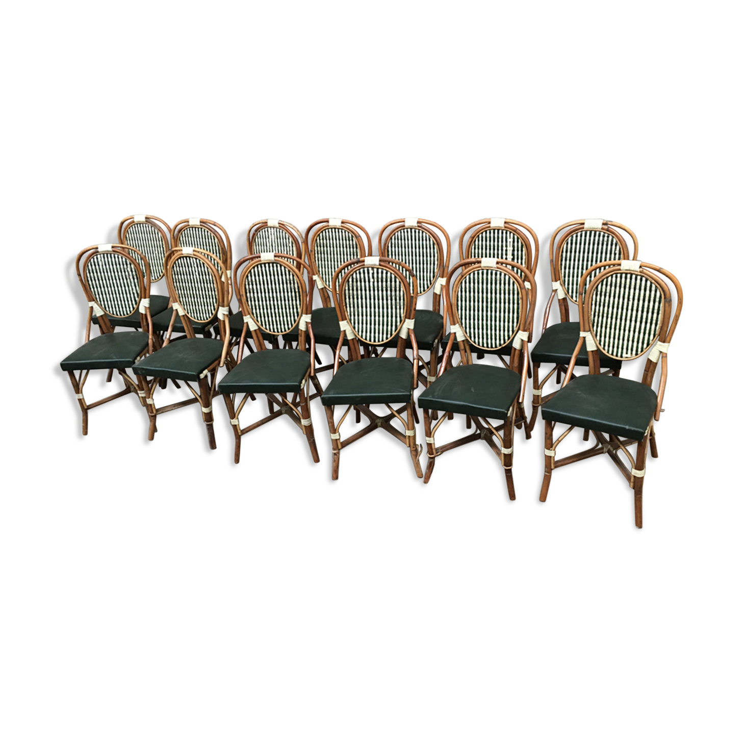 Lot of 13 parisian bistro chairs