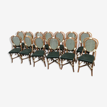 Lot of 13 parisian bistro chairs