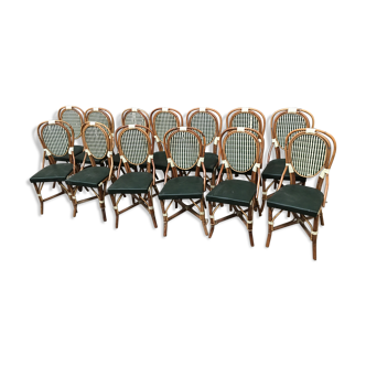 Lot of 13 parisian bistro chairs