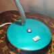 Italian design desk lamp, green metal, Fase style, 1970s, adjustable, flexible