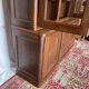 Large antique two-body library in solid oak – 3 glass doors