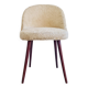 Chaise moumoute tonneau vintage pieds compas