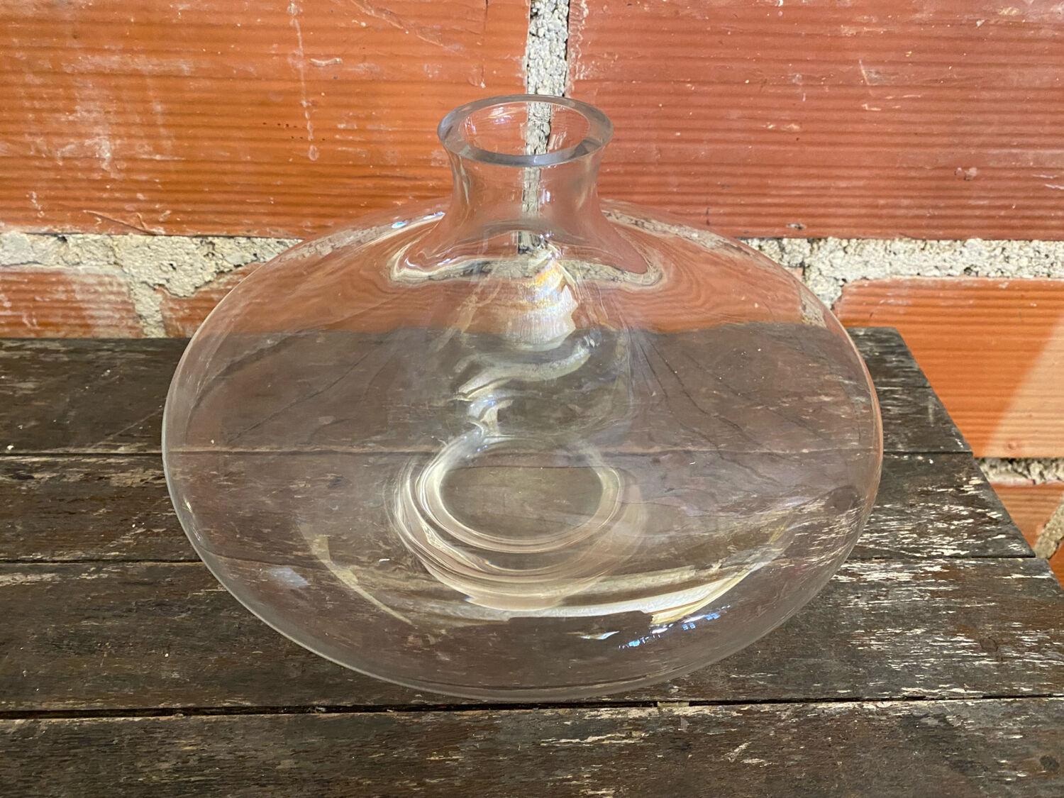 Vintage Glass Decanter Carafe Table Art #D850