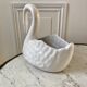 White ceramic swan pot cover 50/60s