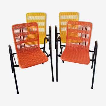 Set of 4 terrace chairs from bistrot 60's