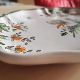 Oval dish in Moustiers earthenware