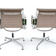 Pair swivel armchairs Vitra Aluminium Chair EA 108 design Ray & Charles Eames 60s 70s