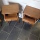 Pair of Louis XV style oak bedside tables