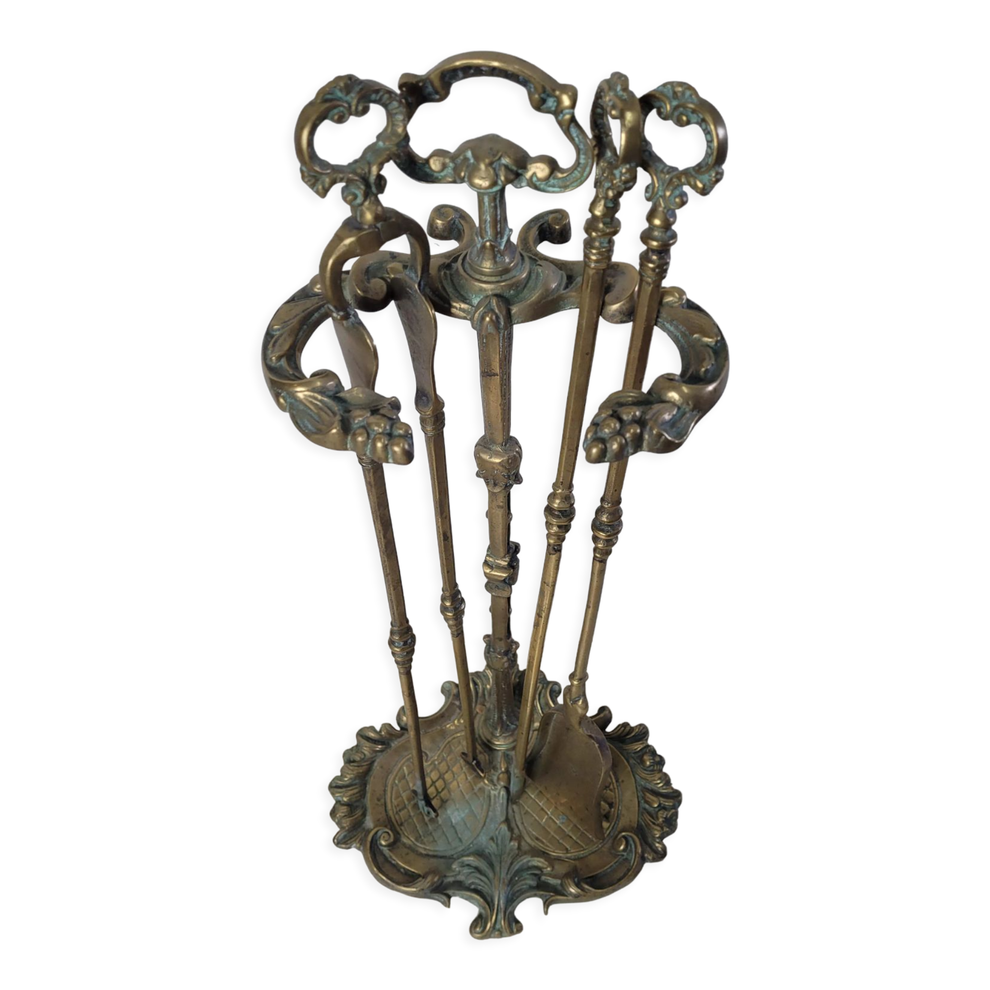 Louis XV style bronze fireplace kit