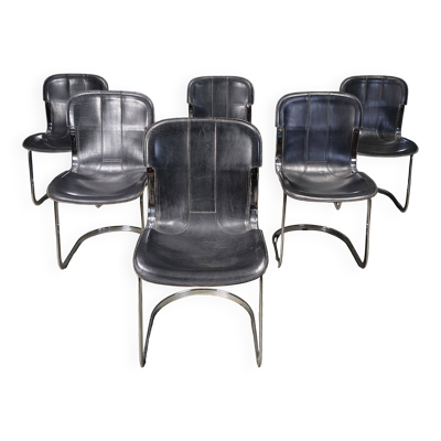 Chaises de salle à manger vintage par Cidue, ensemble de 6, années 1970